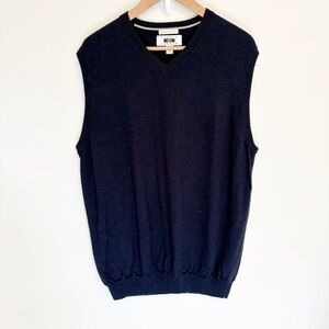 Joseph Abboud Marino Wool Navy Blue Sweater Vest size XL